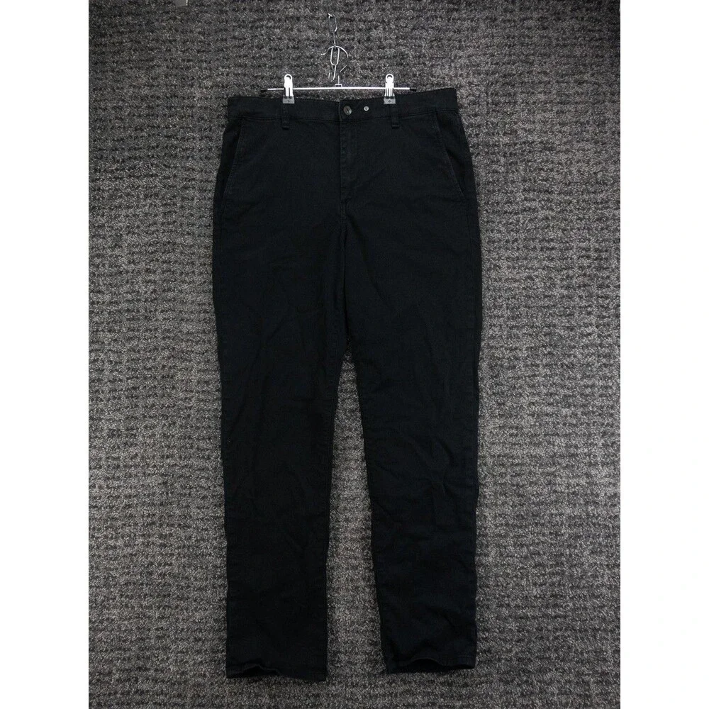 Rag & Bone Pants Mens 32 Actual 34x31 Black Fit 2 Stretch Twill Chino Slim Fit